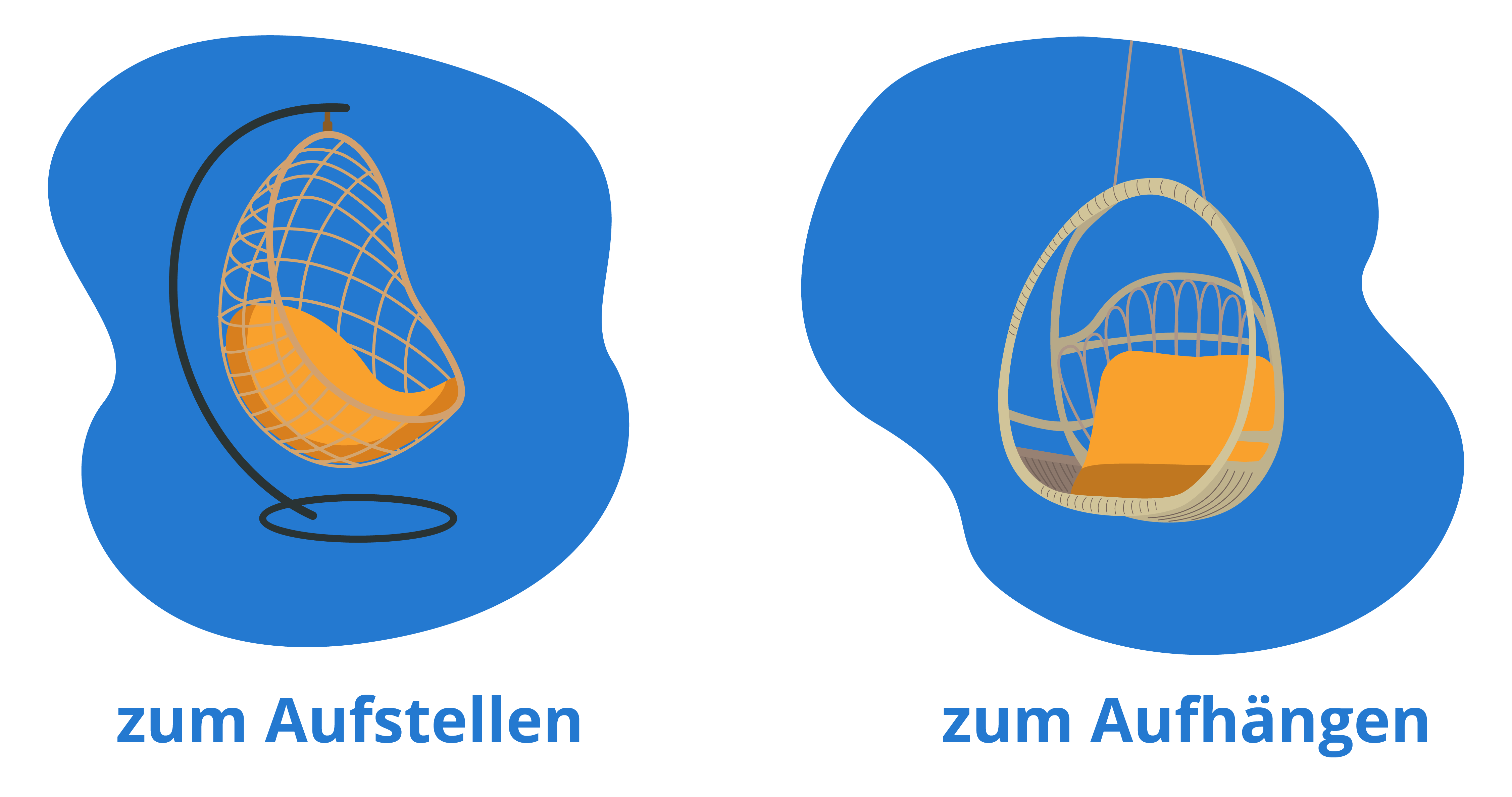 Hängesessel - Stehend oder hängend